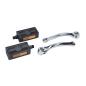Preview: Pedalarmset Chrom 155mm mit Reflektorpedalen