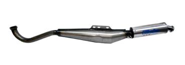 Auspuff Biturbo blank silber 28mm