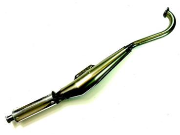 Auspuff Biturbo blank silber 28mm