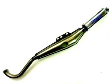 Auspuff Biturbo blank silber 28mm