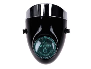 Eierlampe 102mm schwarz Chrom