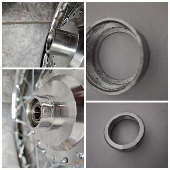 Abdeckung für das Gewinde vom Freilaufritzel