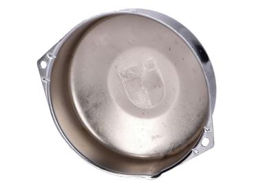 Polraddeckel Chrom mit eingestanztem Logo