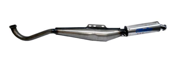 Auspuff Biturbo blank silber 28mm