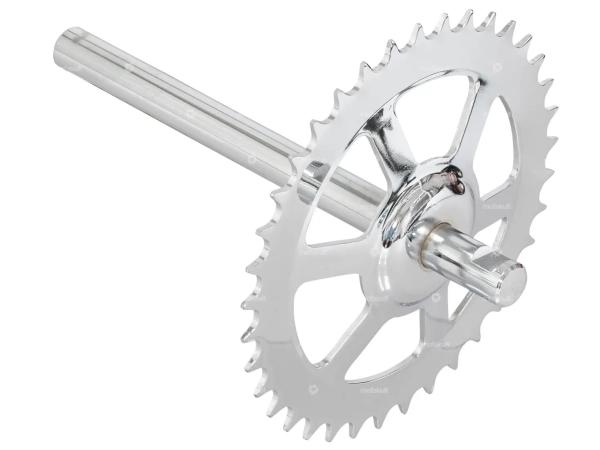 Tretwelle 37 Zähne Chrom