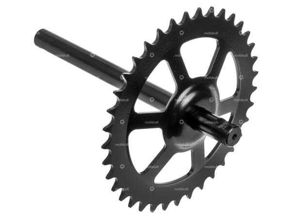 Tretwelle 37 Zähne schwarz