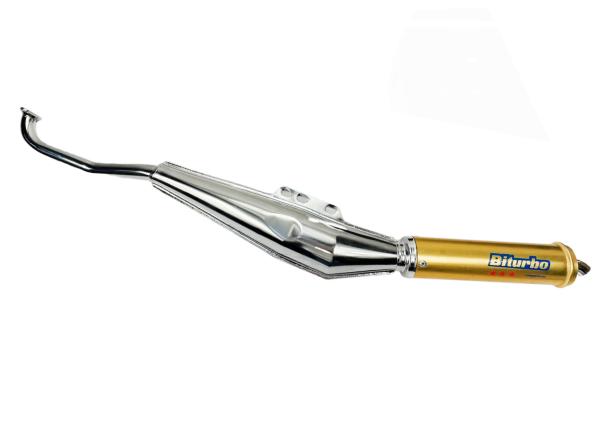 Auspuff Biturbo Chrom Gold 25mm