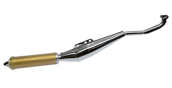 Auspuff Biturbo Chrom Gold 25mm
