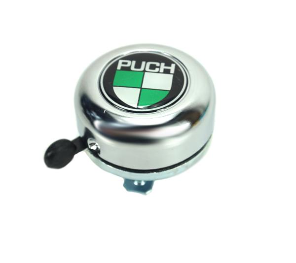 Klingel Chrom mit Logo aufgeklebt