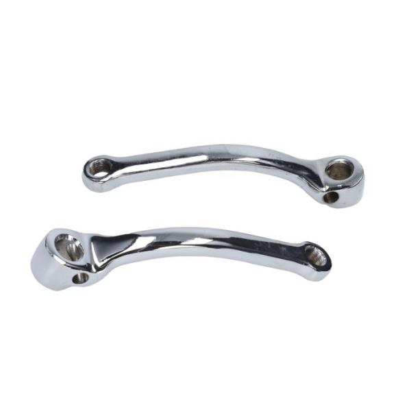 Pedalarmset Chrom 155mm mit Reflektorpedalen