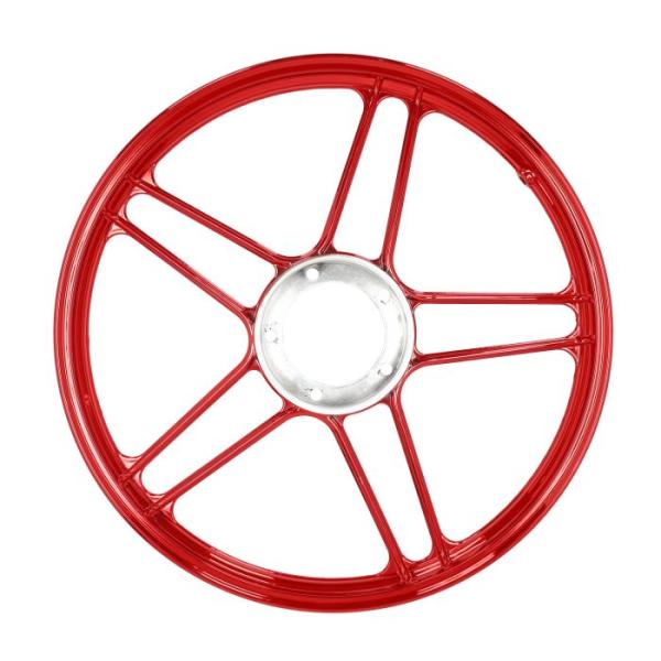 Gussfelgenring 1,35x17" rot/Chrom