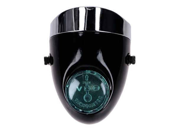 Eierlampe 102mm schwarz Chrom