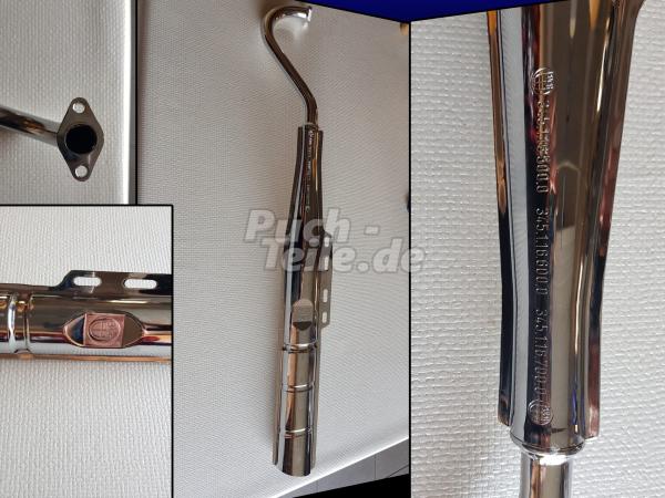 Auspuff 22mm mit Logo wie Original