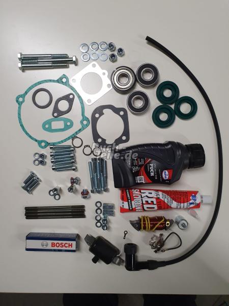 Motorüberholsatz 3-Lager Motor altes Modell NBR SKF/ZVL mit Stehbolzen und Motorhalterschrauben und Zündungsüberholset